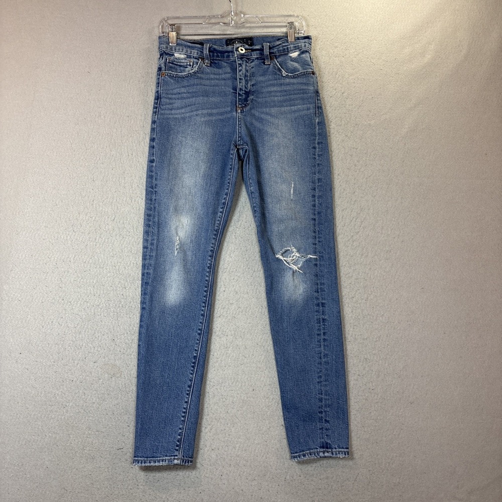 Lucky Brand Bridgette Jean Women 6 Blue Distressed Denim Skinny High Rise